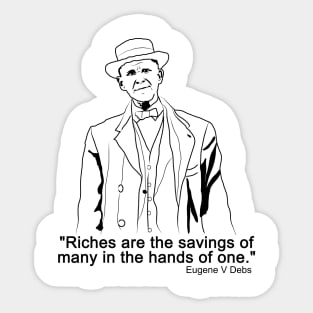 Eugene V Debs Quote Sticker